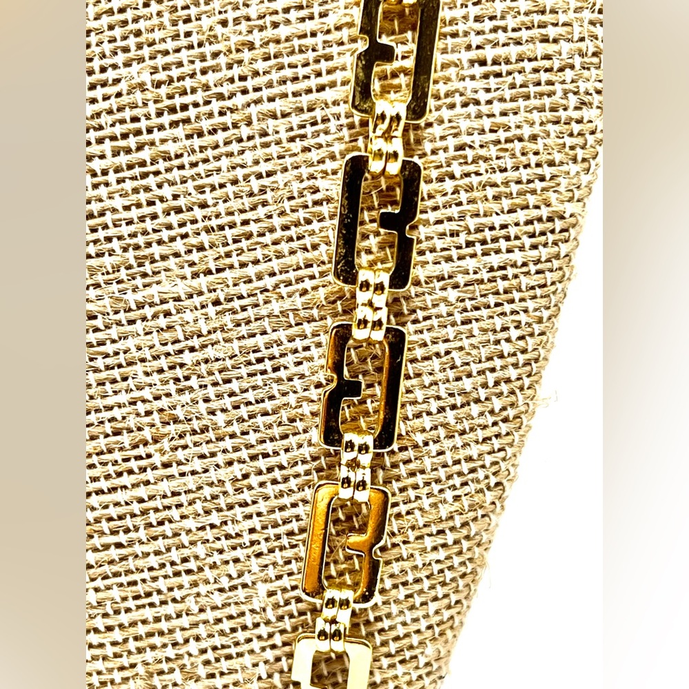 Authentic Vintage Givenchy Gold Logo Necklace - Picture 4 of 8